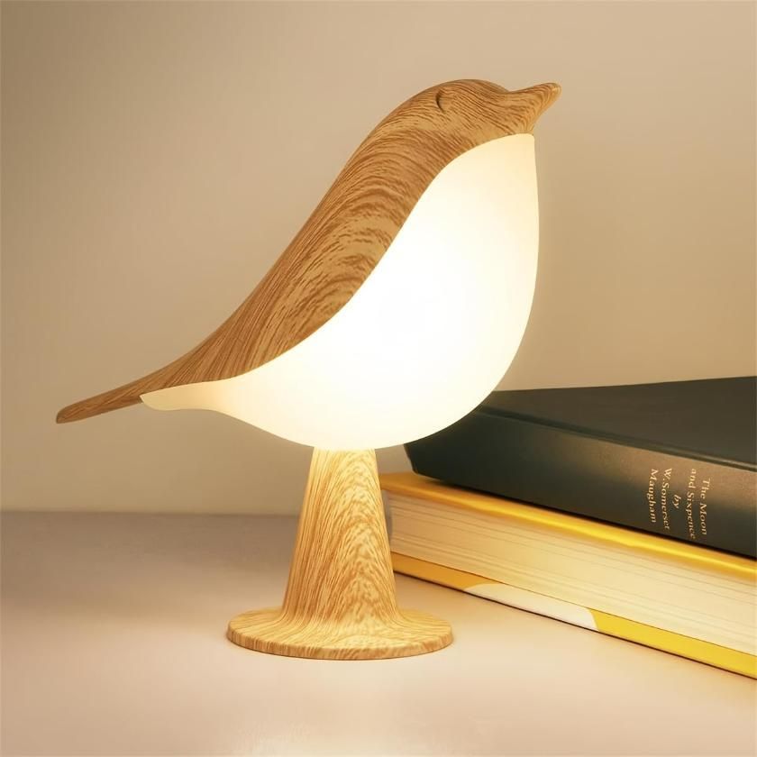 Table Bird Lamp – Touch Control LED with Aroma Diffuser & 3 Color Modes (USB Rechargeable)