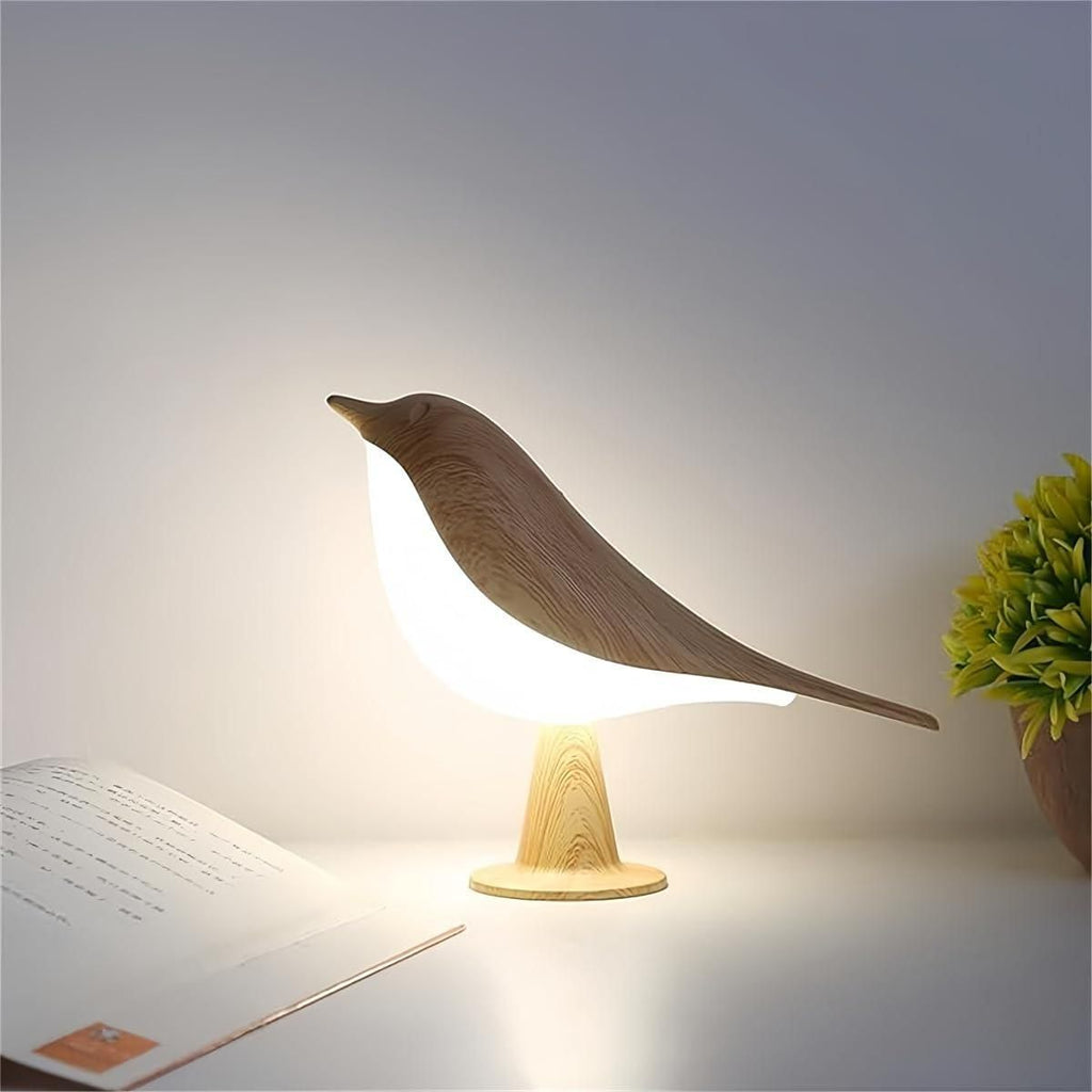 Table Bird Lamp – Touch Control LED with Aroma Diffuser & 3 Color Modes (USB Rechargeable)
