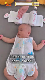 Ergonomic Baby Shaping Head Support Pillow – Newborn Flat Head Syndrome (Plagiocephaly) Prevention